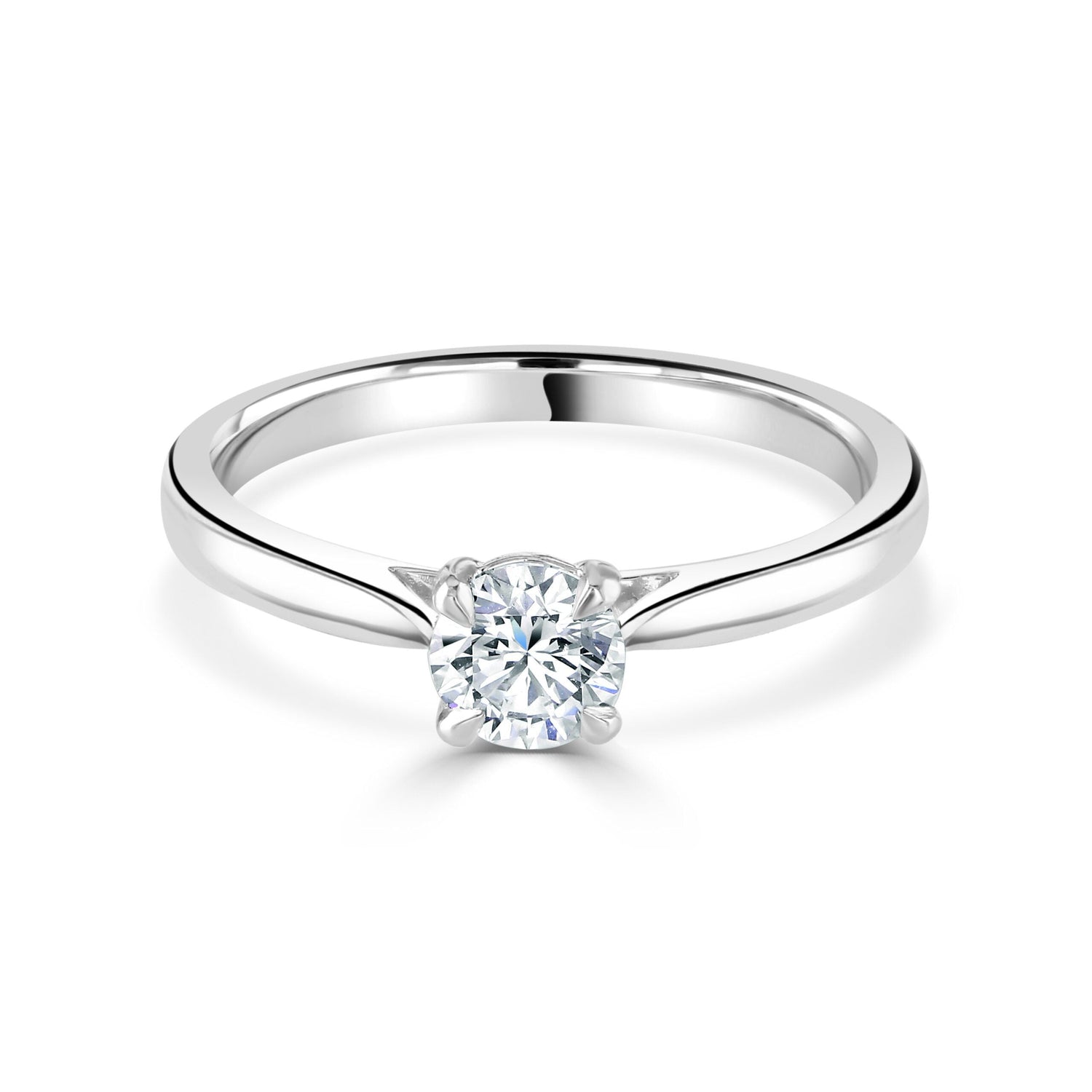 Round Brilliant Cut Platinum Ring at David M Robinson