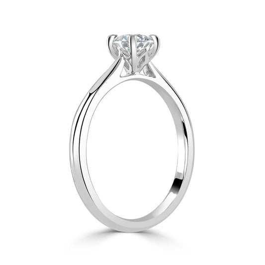 Round Brilliant Cut Platinum Diamond Ring