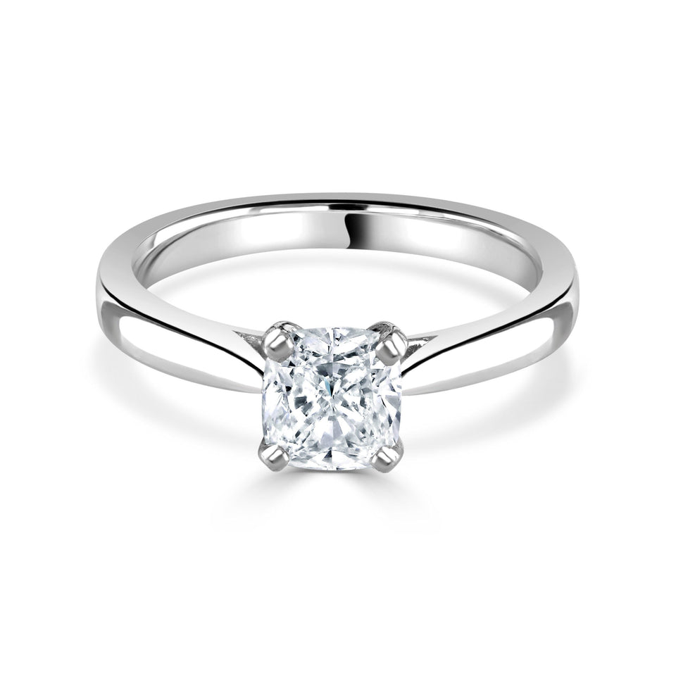 Cushion Cut Platinum Diamond Ring