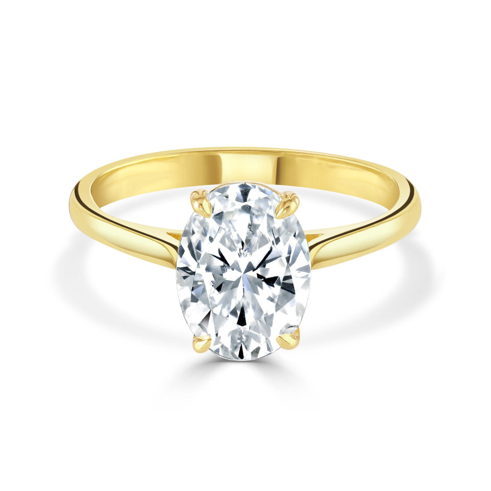 Oval Cut Yellow Gold Diamond Ring