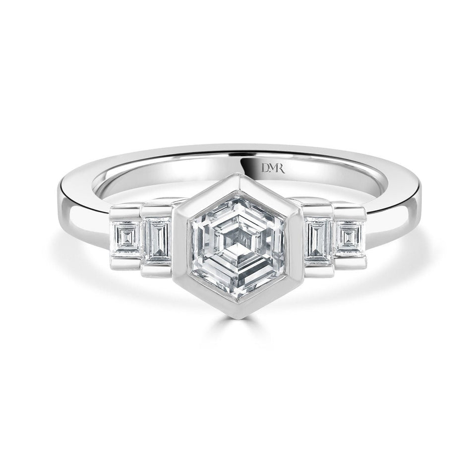 Geo Dreams Platinum Deco Ring