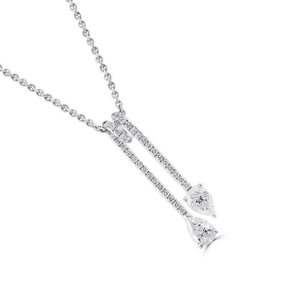 dmr ditto white gold diamond necklace close up