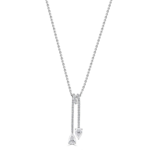 dmr ditto white gold diamond necklace