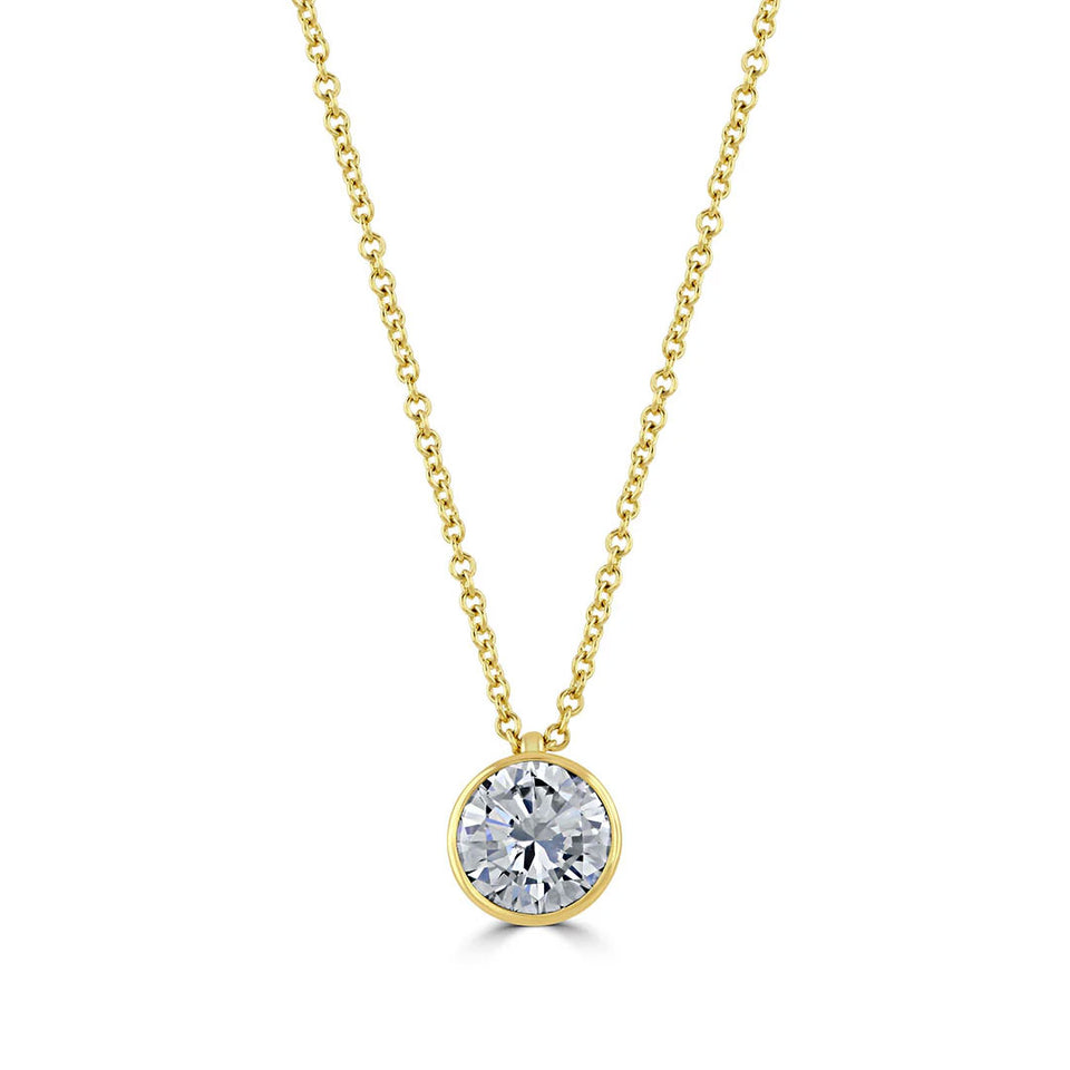 18ct Yellow Gold Diamond Pendant at DMR