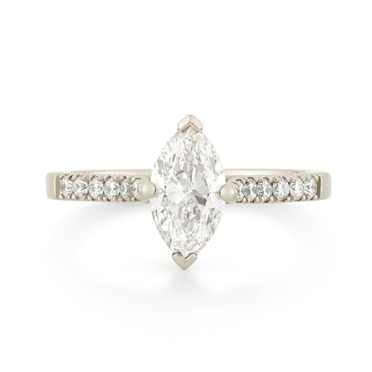Signature Platinum Marquise Cut Ring at David M Robinson