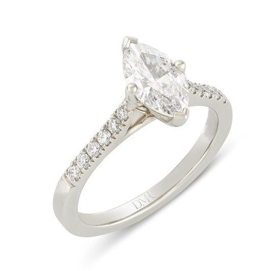 Signature Platinum Marquise Cut Ring at David M Robinson