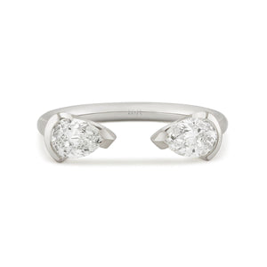 Ditto White Gold Pear Shape Diamond Ring