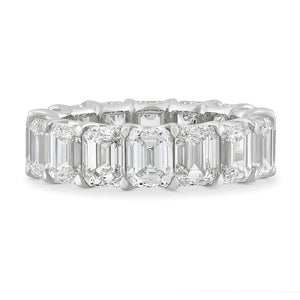 Platinum Emerald Cut Diamond Eternity Ring
