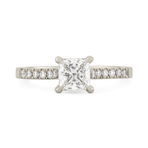Signature Platinum Princess Cut Diamond Engagement Ring