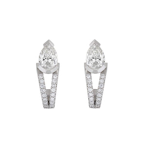 Pearfection White Gold Pear Shape Diamond Earrings