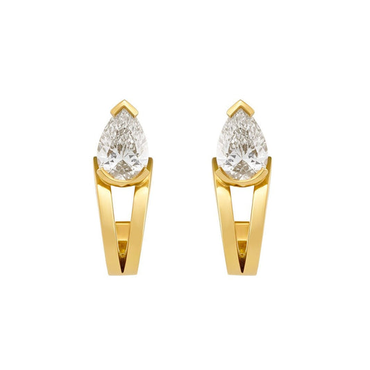 Yellow Gold Diamond Earrings at DMR