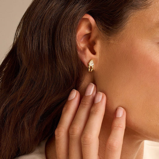 Yellow Gold Diamond Earrings at DMR