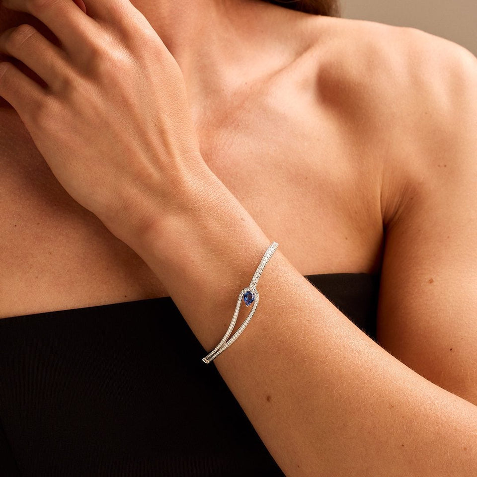 Platinum Sapphire Bangle at DMR