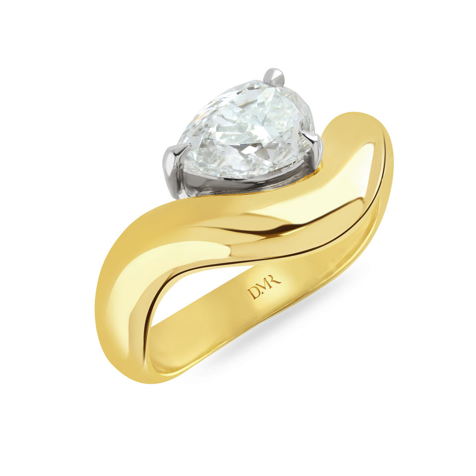 Making Waves 18ct Yellow Gold Diamond Ring at David M Robinson