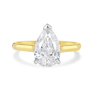 18ct Yellow Gold Pear Shape Diamond Engagement Ring