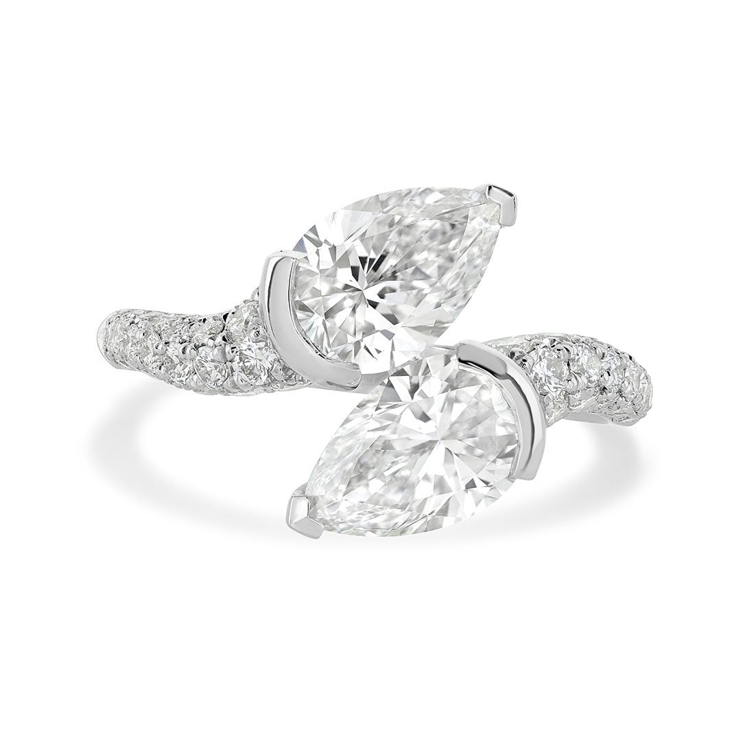 Pearfection Platinum Diamond Ring at David M Robinson