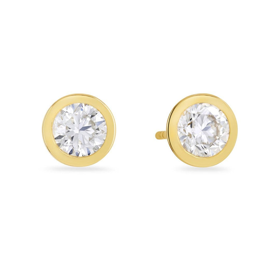 Day Diamonds 18ct Yellow Gold Round Brilliant Cut Diamond Stud Earrings at David M Robinson