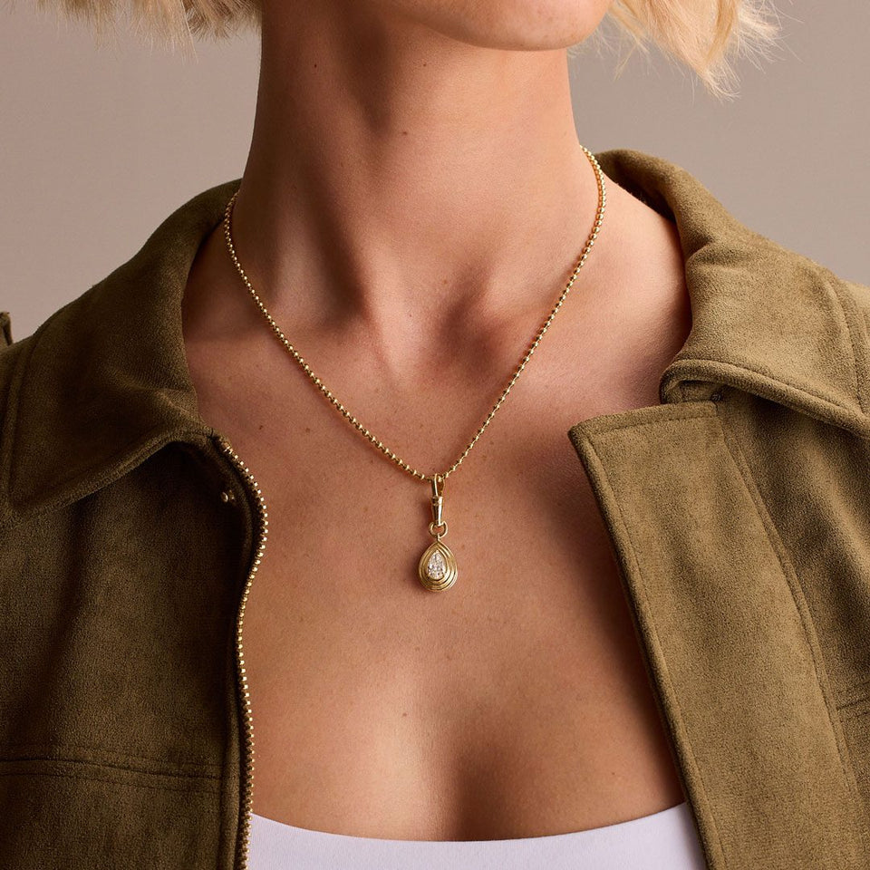 Diamond Reversible Pendant Charm at David M Robinson