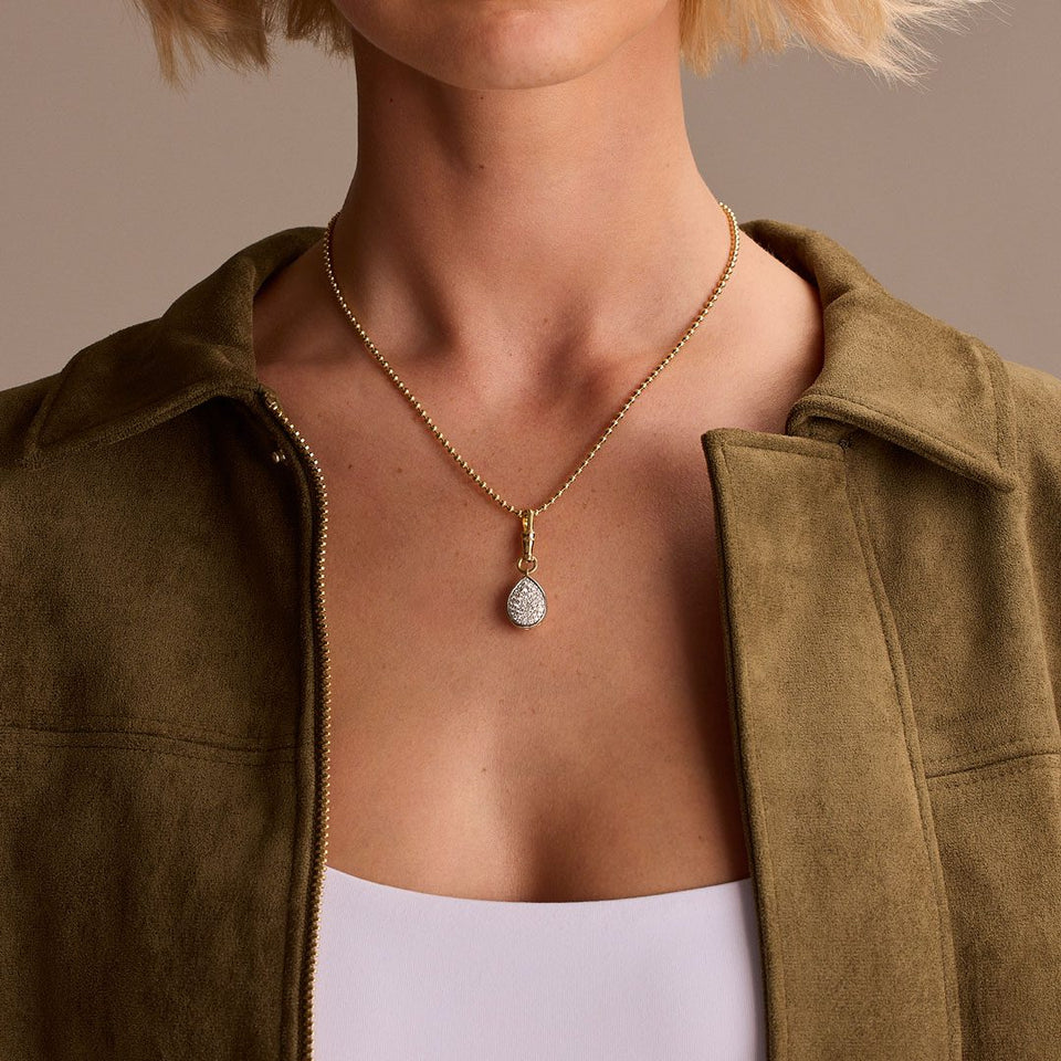 Diamond Reversible Pendant Charm at David M Robinson