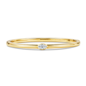 Day Diamonds 18ct Yellow Gold Marquise Cut Diamond Solitaire Bangle