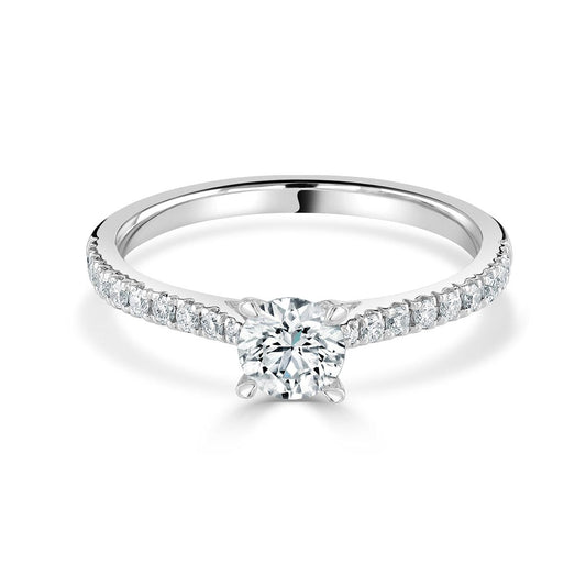 Round Brilliant Cut Platinum Diamond Ring