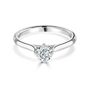 Round Brilliant Cut Diamond Platinum Ring