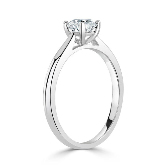 Round Brilliant Cut Diamond Platinum Ring