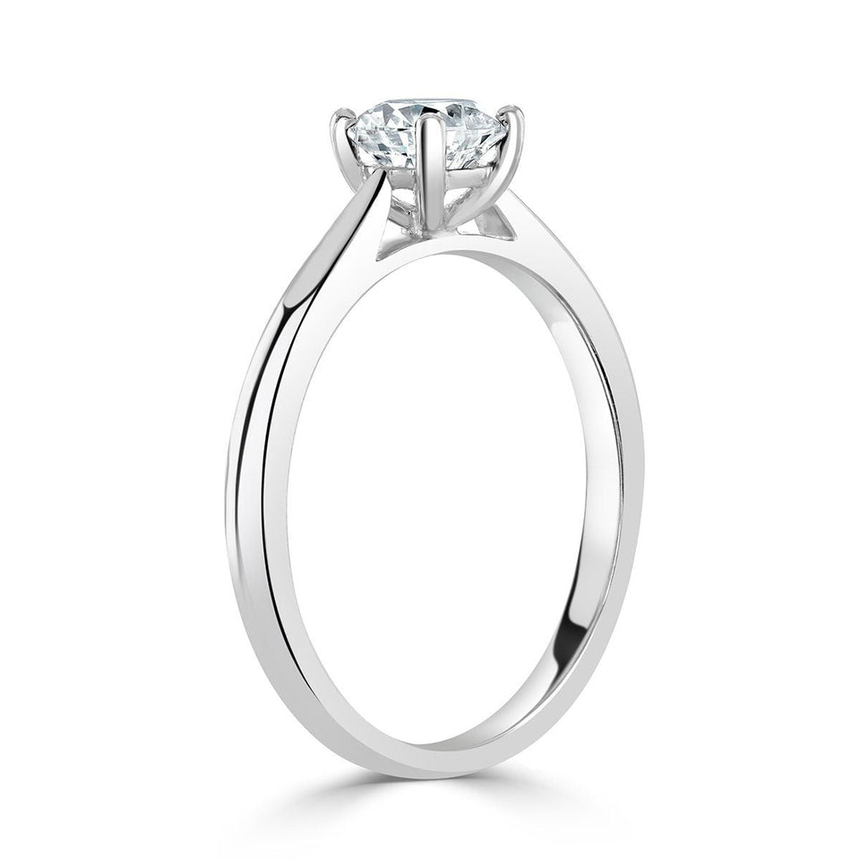 Round Brilliant Cut Diamond Platinum Ring