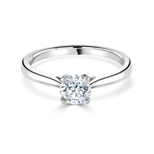 Round Brilliant Cut Diamond Platinum Ring