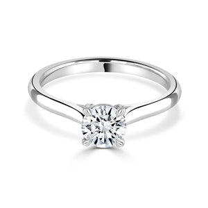 Round Brilliant Cut Diamond Platinum Ring