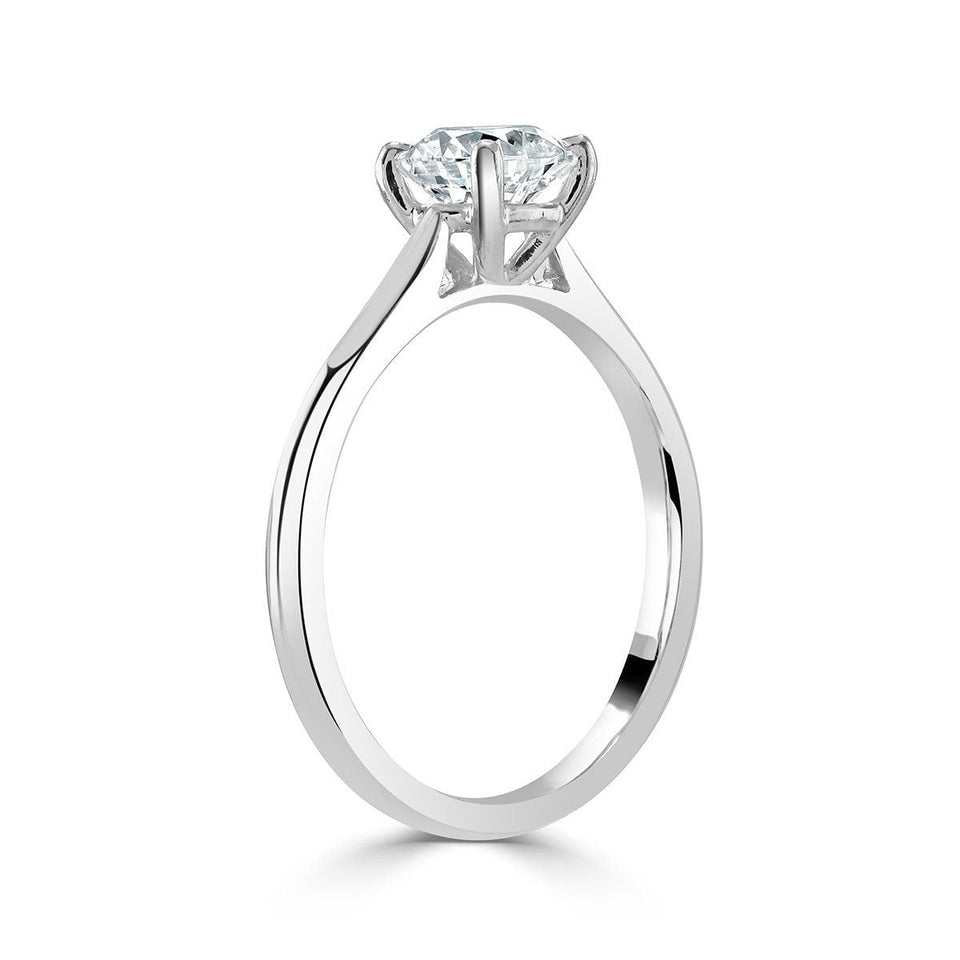 Round Brilliant Cut Diamond Platinum Ring