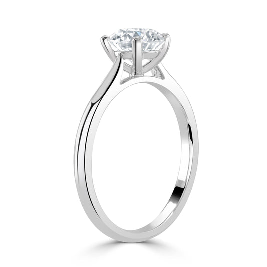 Round Brilliant Cut Diamond Platinum Ring