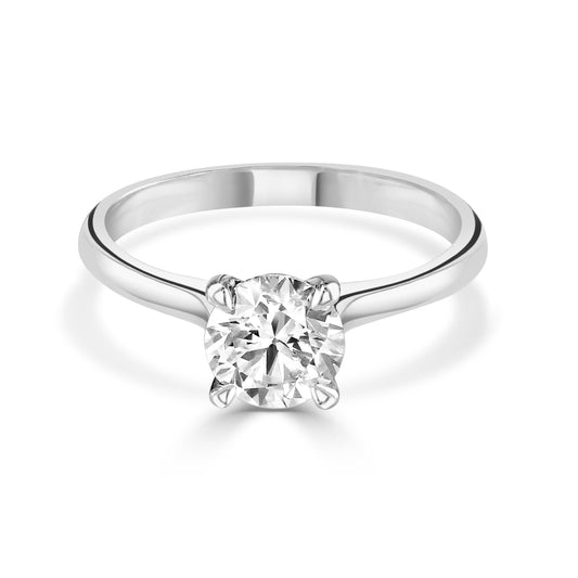 Round Brilliant Cut Diamond Platinum Ring