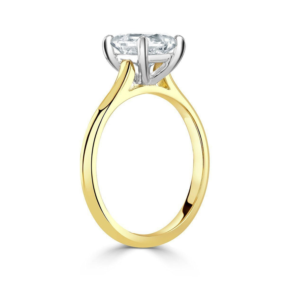 Princess Cut Yellow Gold Diamond Ring