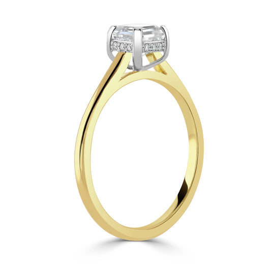 Yellow Gold Asscher Cut Diamond Ring