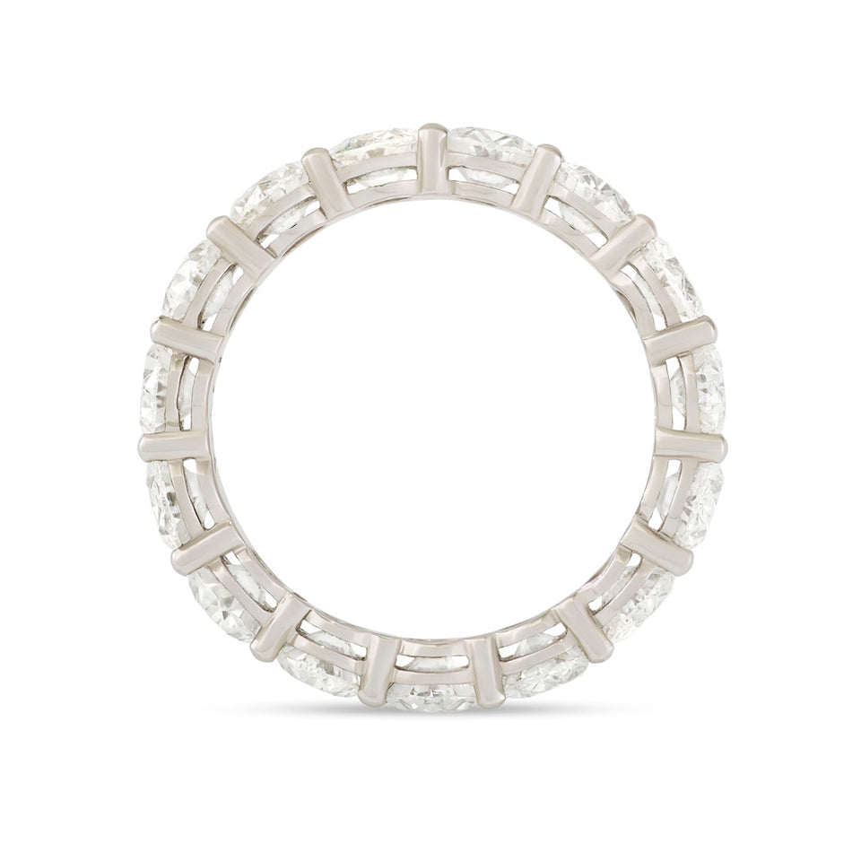 Platinum Oval Cut Diamond Full Eternity Ring