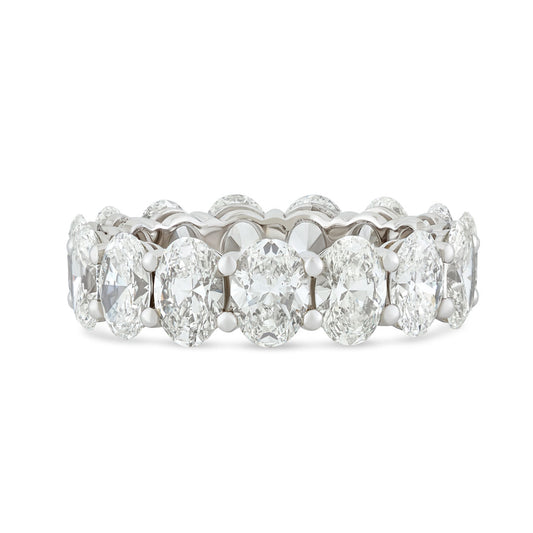 Platinum Oval Cut Diamond Full Eternity Ring