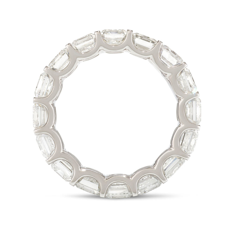 Platinum Emerald Cut Diamond Eternity Ring at David M Robinson