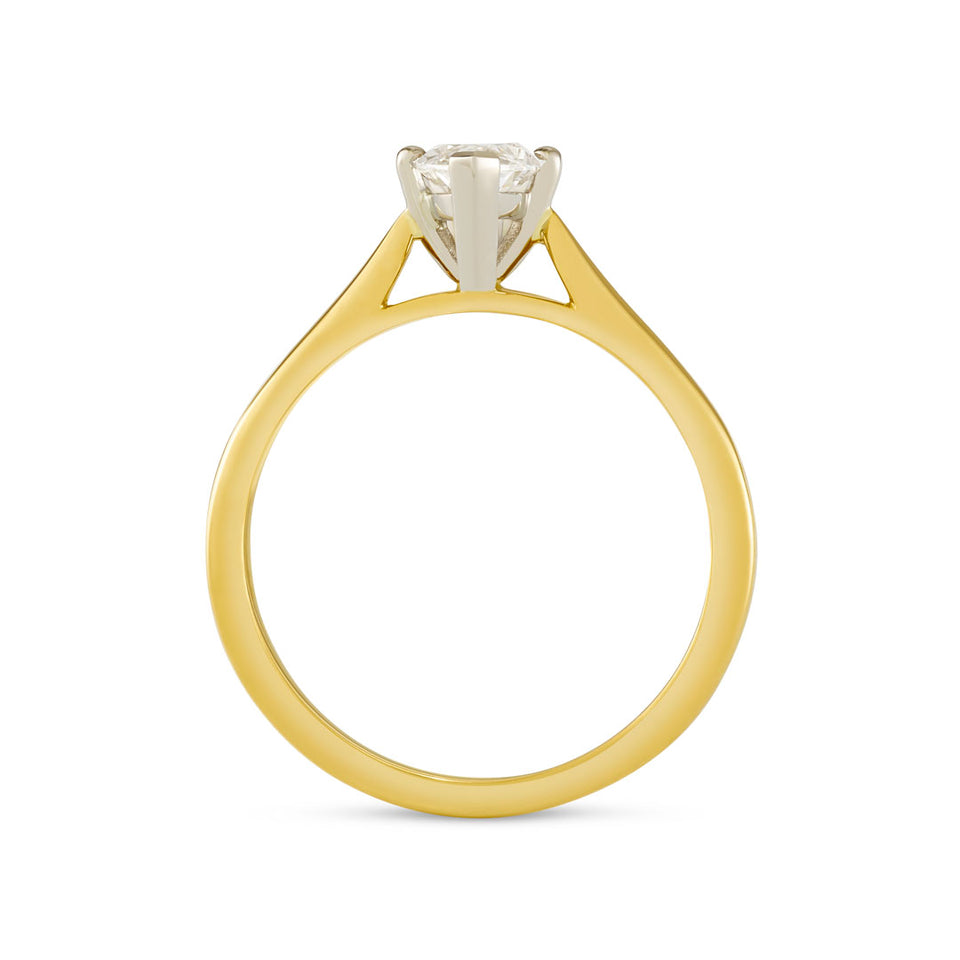18ct Yellow Gold Marquise Cut Diamond Engagement Ring at David M Robinson