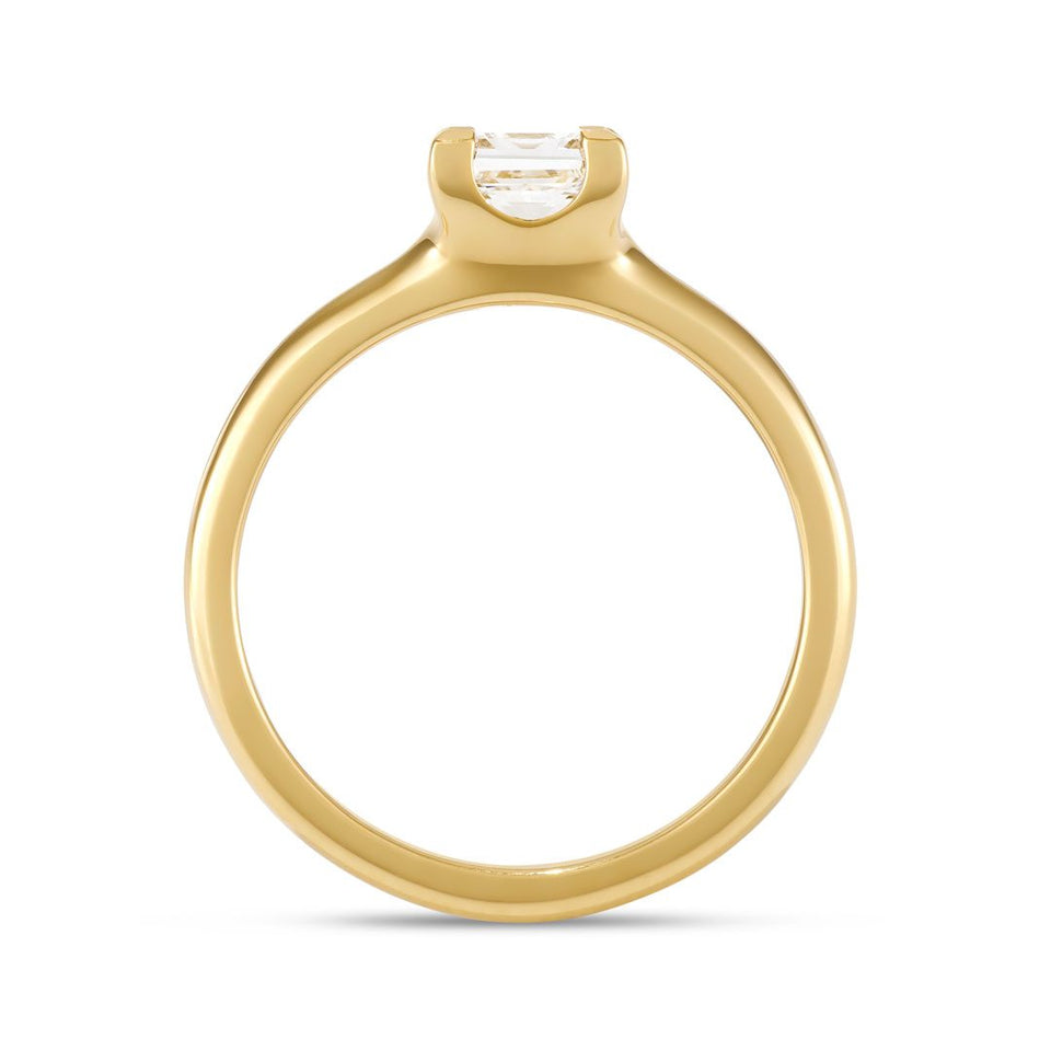 Alina 18ct Yellow Gold Princess Cut Diamond Solitaire Ring at David M Robinson