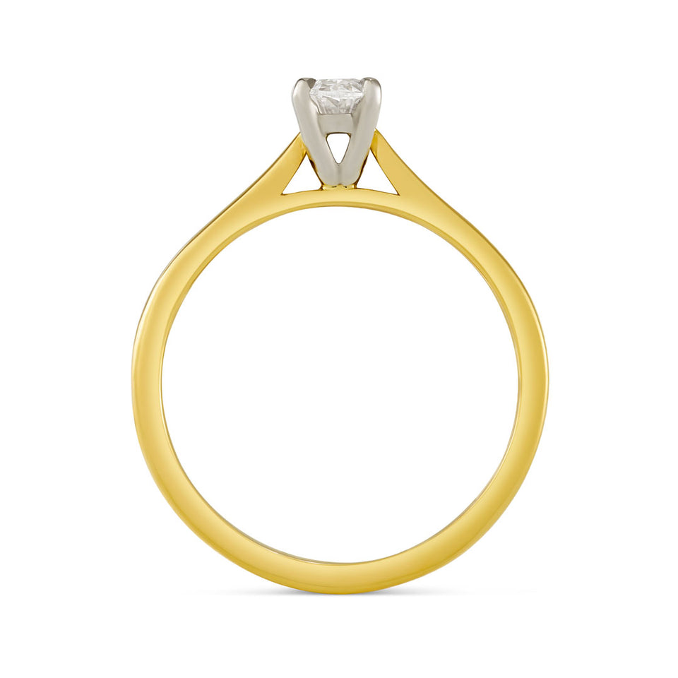 Signature 18ct Yellow Gold Oval Cut Diamond Engagement Ring at David M Robinson