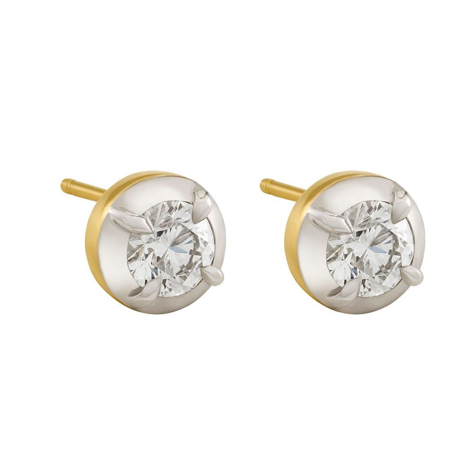 Nova Yellow Gold Diamond Earrings at DMR