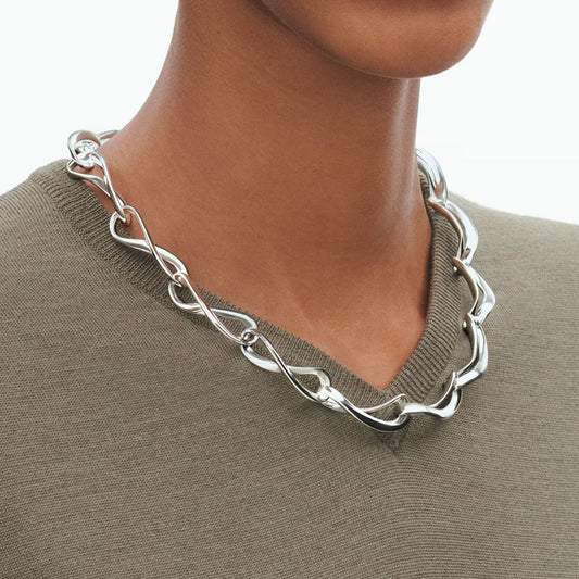 Georg Jensen Infinity Sterling Silver Collar at David M Robinson