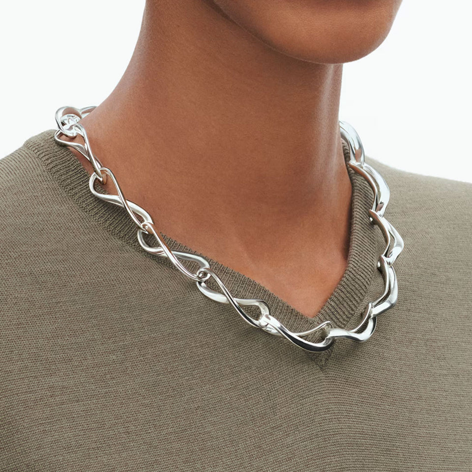 Georg Jensen Infinity Sterling Silver Collar at David M Robinson