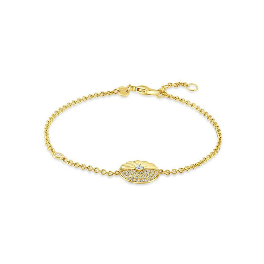 Alba Yellow Gold Diamond Bracelet at David M Robinson
