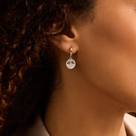 Alba 18ct White Gold Diamond Drop Earrings at David M Robinson
