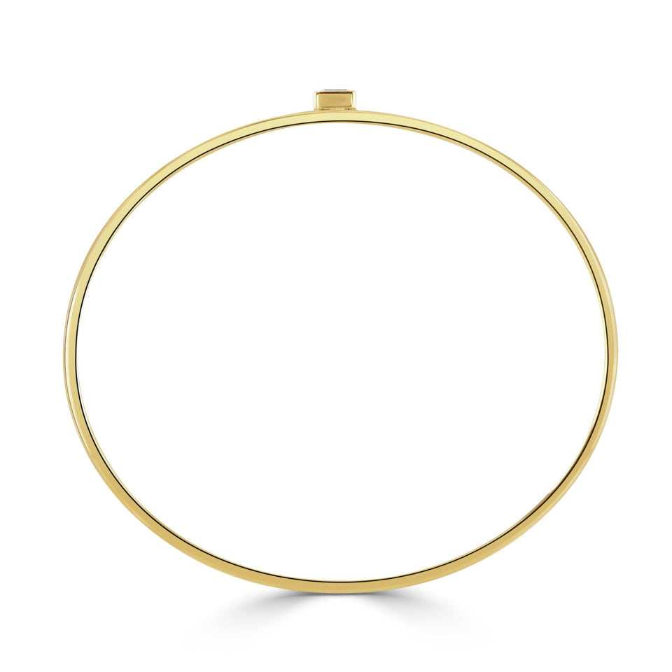Diamond Classics Yellow Gold Emerald Cut Diamond Bangle