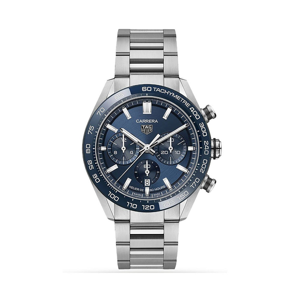 TAG Heuer Carrera Chronograph 42mm Steel Automatic Watch at David M Robinson