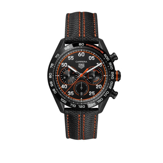 TAG Heuer Carrera x Porsche Orange Racing Chronograph 44mm Watch at David M Robinson