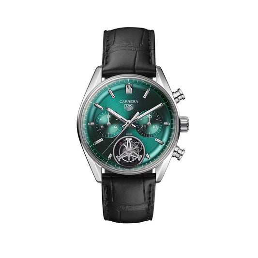 TAG Heuer Carrera Chronograph Tourbillon 42mm Watch at David M Robinson